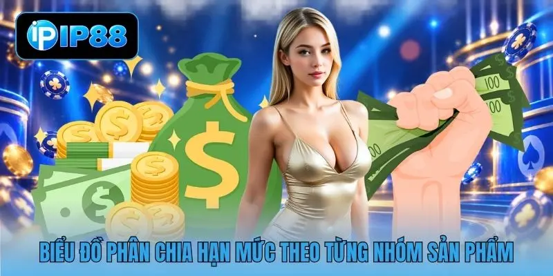 Biểu đồ phân chia hạn mức theo từng nhóm sản phẩm