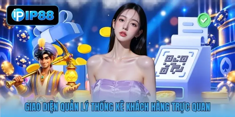 Giao diện quản lý thống kê khách hàng trực quan
